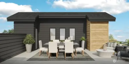 Rooftop terrace (artist rendering) provides exceptional outdoor living and entertaining options!