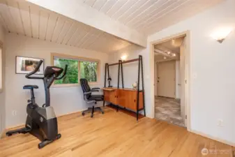 Office or workout space. Or add a closet for a 4th bedroom.
