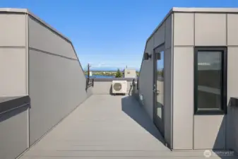Private rooftop deck with views, perfect for entertainment.