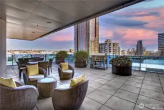 Resident rooftop terrace and barbecue lounge
