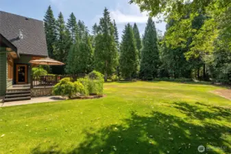 The grounds have been worked over the years to open up acreage but keep the privacy.