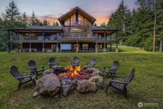 The Grand Manifest Lodge from fire pit
