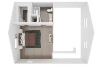 Builders original birdseye view of the upper floor