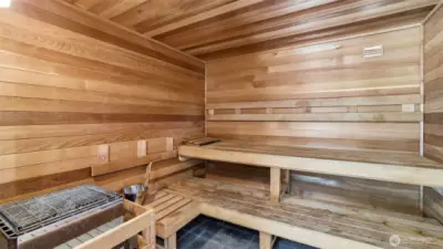End your workout or day with a calming sauna escape just steps from home.