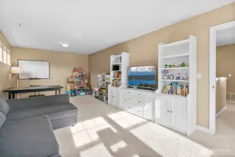Massive Bonus room upstairs offers endless possibilties- playroom, media room, home office , etc!