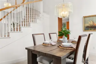Formal, Elegant dining area