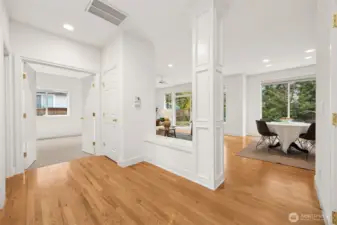 Main floor also has bedroom, full bath, and convenient Laundry