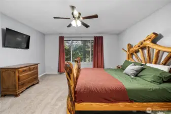 Large Primary Bedroom with Lots of Natural Lighting and Large Walk in Closet