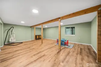 The possibilities are endless with this basement area that could be a home gym, office, playroom or man-cave!