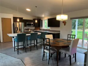 Pantry to left in photo and lots of beautiful cabinetry.