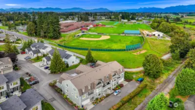 The unit is also right next to the fields of Lynden High School