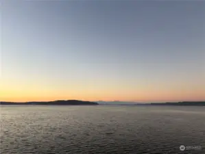 View from the Ferry on your evening commute home.