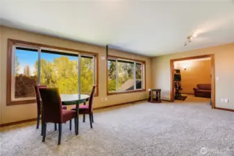 The added workout room/bonus room off of this room offers a wide variety of options for your fitness plans.