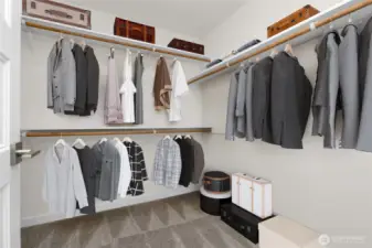 virtually staged primary  closet