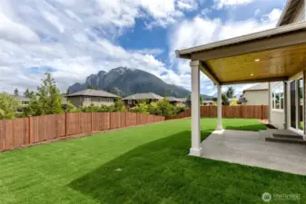 Expansive backyard and views.