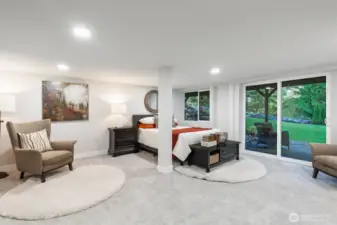 Fifth bedroom downstairs with access to grounds