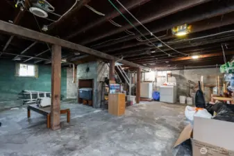 Basement, washer, dryer