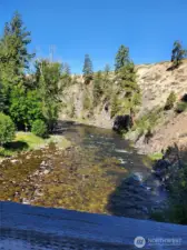 Chewuch River as seen from the Cable walking bridge to and from North Villages Lot 25 at 615 Pine Loop.