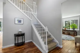 Come into large entry w/living room on your right.