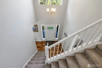 Gorgeous high ceilings and wide stairs.