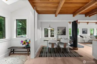 Soaring ceilings + natural light = the ultimate PNW treehouse vibes