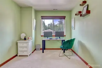Flexible bedroom #2 currently set up as a home office—perfect for remote work or study