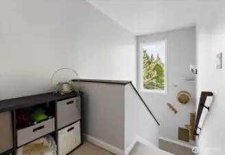 A little nook for the extras. Let's head down to the lower level.