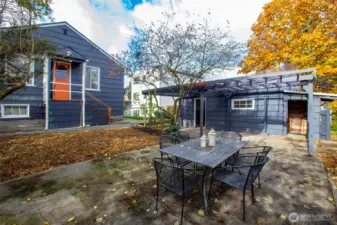 view from the backyard. Lots of garden space to create a sanctury.