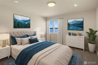 Bedroom 2 features a 5-piece en-suite bathroom & walk-in California closet.