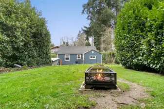 Back yard showing the back of your home.