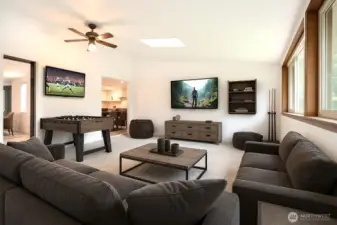 Rec room Virtually Staged.