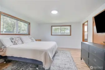 Primary bedroom with full bathroom.