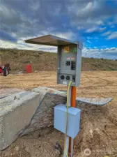 RV plugs ready for your use on top excavated site