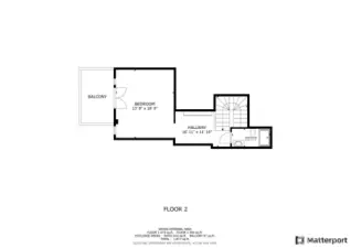 Floor plan upper level.