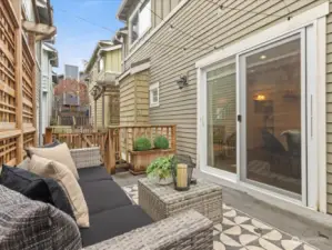 Private deck and patio are fenced.