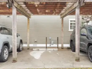 One parking spot under a covered carport just outside yoru home makes is to convenient to unload or hop in your car.