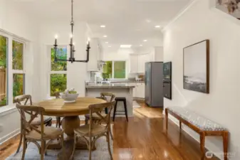 The eat-in dining space off the kitchen.