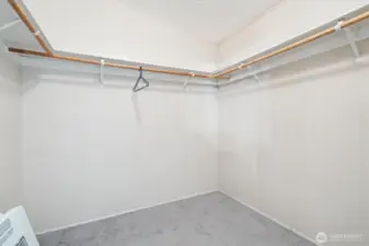 Large walk-in closet off the primary bedroom