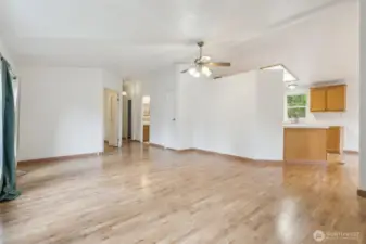 Large bright sunny living room