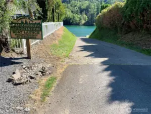 Boat launch and dock for homeowners only.
