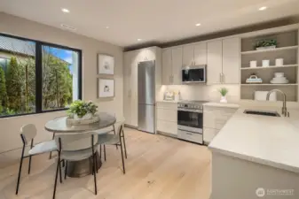 Separate dining space