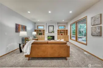 Nice sized family room offering plenty of room for furniture options.