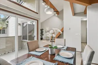 Dining Room with tons of light