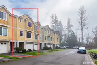 Lane in front of the unit.