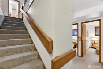 Home is 3 levels, stairs to bottom level