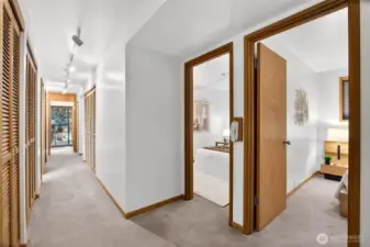 Lower level features plenty of storage