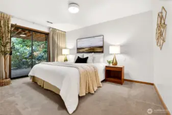 Primary bedroom has it's own entrance to patio