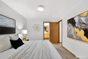 Primary bedroom with ensuite bathroom