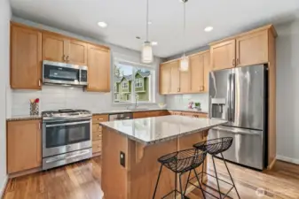 Beautiful Kitchen with Stainless Steel Appliances