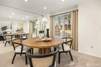 Dining room has ample space for hosting.
